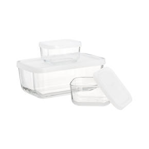 3-Piece Rectangular Storage Container Set
