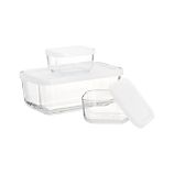 3-Piece Rectangular Storage Container Set