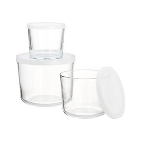 3-Piece Tall Glass Storage Containers