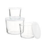 3-Piece Tall Glass Storage Container Set