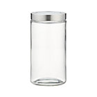 Medium Glass Storage Container with Stainless Steel Lid. 49 oz.