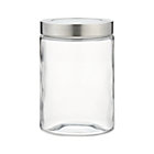 Small Glass Storage Container with Stainless Steel Lid. 40 oz.