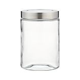 Small Glass Storage Container with Stainless Steel Lid
