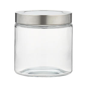 Extra Small Glass Storage Container with Stainless Steel Lid