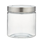 Extra Small Glass Storage Container with Stainless Steel Lid. 20 oz.