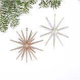Set of 2 Glitter 3D Star Ornaments