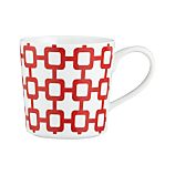 Graphic Red Grid Mug