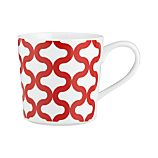 Graphic Red  Waves Mug