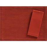 Grasscloth Henna Placemat and Cotton Henna Napkin