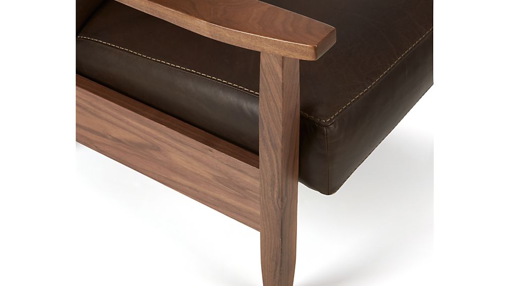 Greer Leather Recliner Mushroom Crate and Barrel