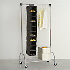 Grey 10-Section Hanging Shoe Bag.