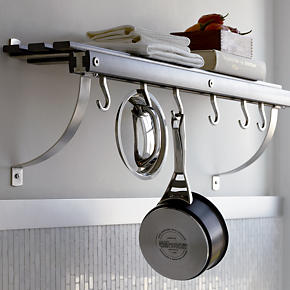 Grey Wall Mounted Pot Rack