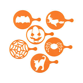Set of 6 Halloween Decorating Stencils