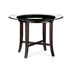 Halo Ebony Dining Table with 42 Glass Top