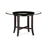 Halo Ebony Dining Table with 48" Glass Top