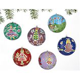 Set of 6 Handpainted Nutcracker Ornaments