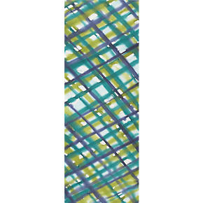 Handpainted Plaid Runner