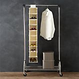 Twill 10-Section Hanging Shoe Bag
