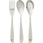Hazel 3-Piece Serving Set: serving fork, serving spoon and pierced serving spoon.