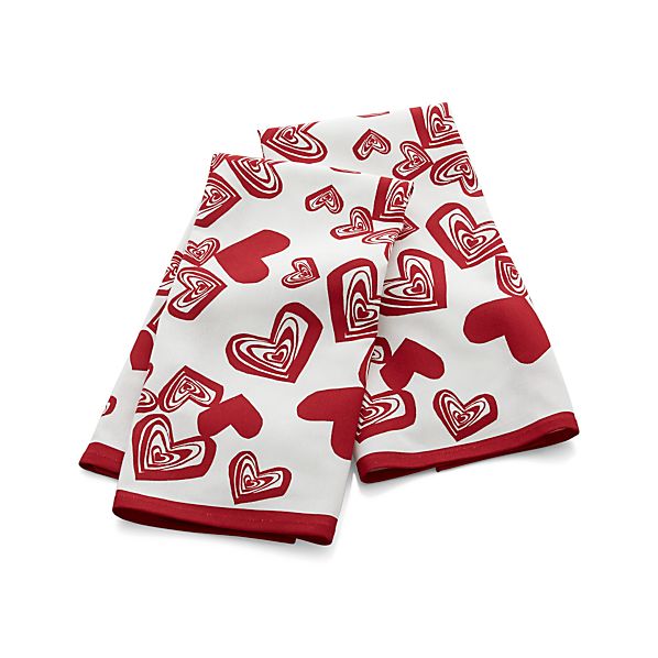 Set of 2 Hearts Dish Towels