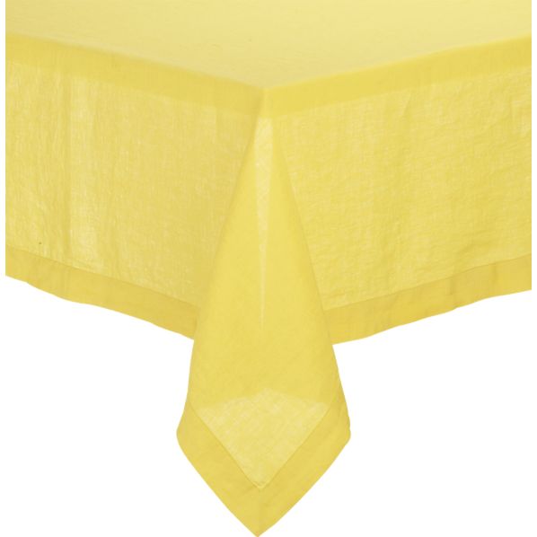 Helena Mustard 60"x120" Tablecloth Crate and Barrel