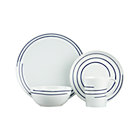 Helix 4-Piece Place Setting: dinner plate, salad plate, bowl and mug.