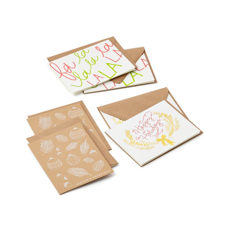 Set of 6 Holiday Cards Crate and Barrel