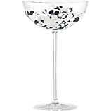 Hollywood Black and White Champagne Glass