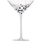 Hollywood Black and White Martini Glass. 10 oz.