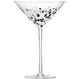 Hollywood Black and White Martini Glass