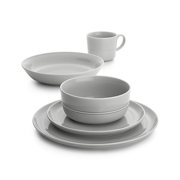 Hue Light Grey Dinnerware Crate and Barrel