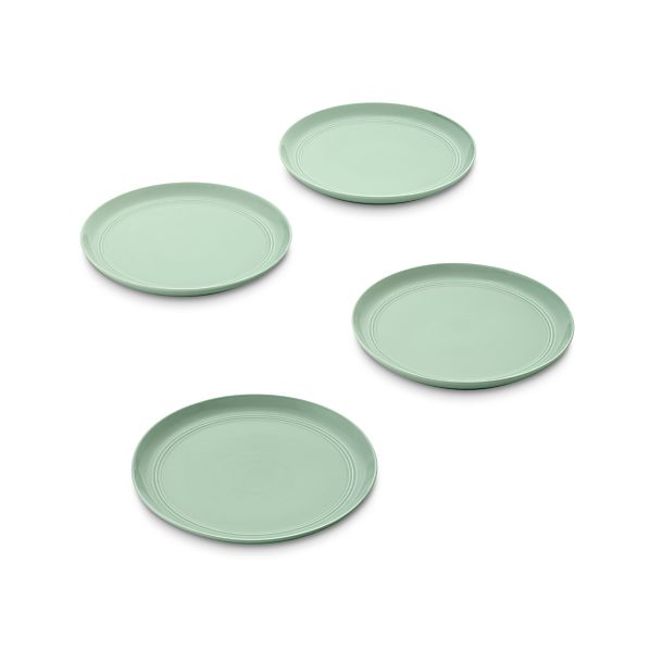 Set of 4 Hue Green Salad Plates Crate and Barrel