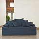 indigo blue sofa