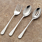Iona 3-Piece Serving Set: serving fork, pierced serving spoon, serving spoon.