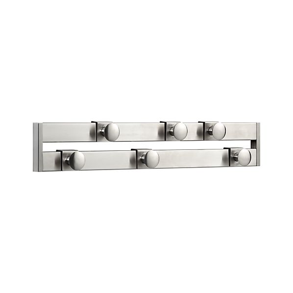 Jig Silver Coat Rack in Entryway Storage | Crate and Barrel