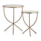 Set of two Jules accent tables: 16.25"dia.x22.5"H small and 21.25"dia.x27"H large.