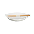 Kai Serving Dish with Chopsticks.14"Wx12.5"Dx3"H dish, 15" chopsticks