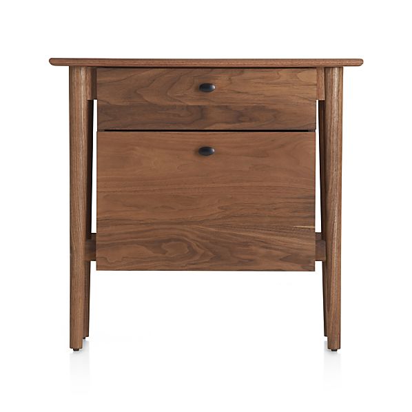 Kendall Walnut Filing Crate and Barrel