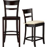 Kipling Mahogany Barstools and Ivory Cushion