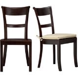 Kipling Mahogany Side Chair and Ivory Cushion