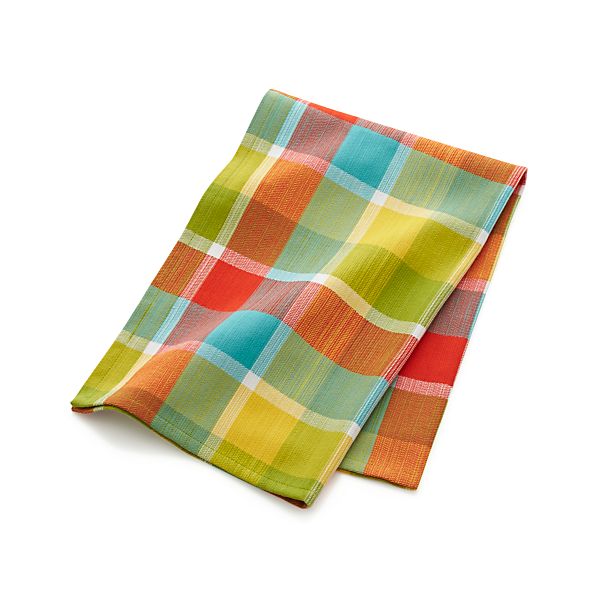Kitchen Plaid Dish Towel Crate and Barrel