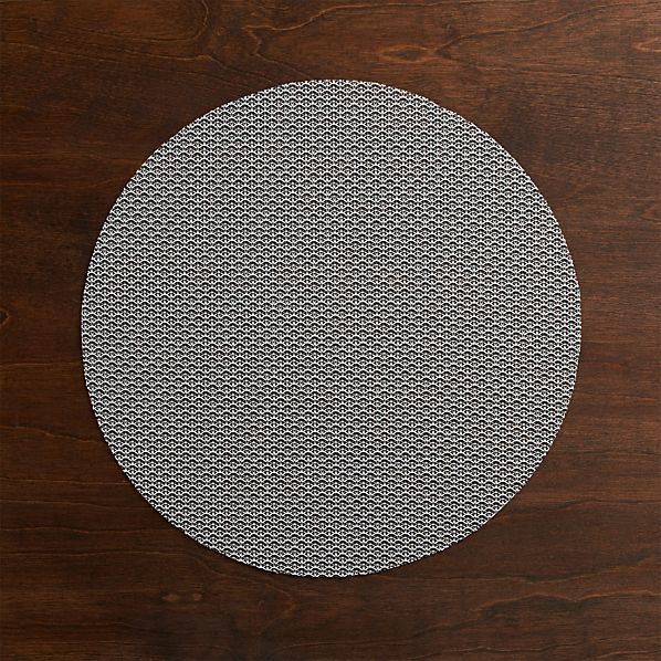 Chilewich ® Knitty Grey Placemat Crate and Barrel