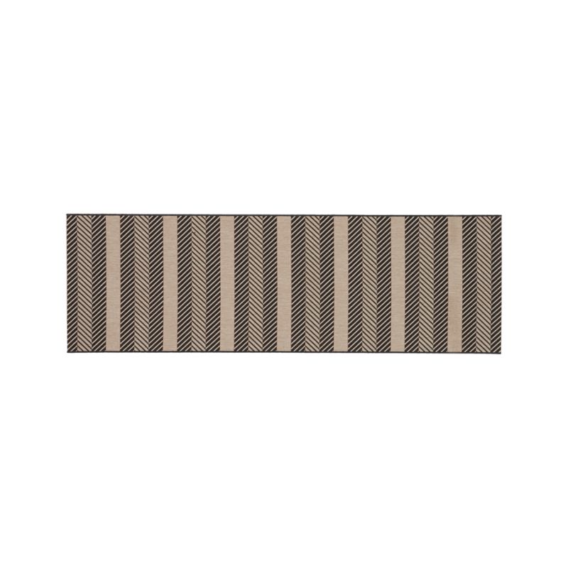 Koen Chevron IndoorOutdoor 2.5'x8' Rug Runner Crate and Barrel