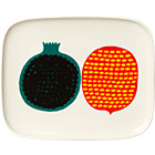Marimekko Kompotti Multi and White Rectangular Plate.