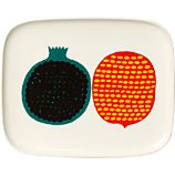 Marimekko Kompotti Multi and White Rectangular Plate