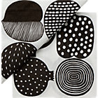 Set of 20 Marimekko Kompotti Black and White Paper Napkins. 6.5" sq.