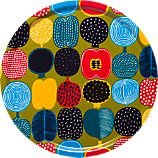 Marimekko Kompotti Green and Multi Tray