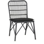 Kruger Black Dining Chair with Sunbrella® Cushion.