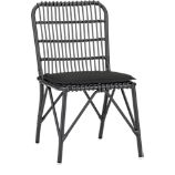 Kruger Black Dining Chair with Sunbrella® Cushion