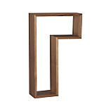L Walnut Wall Shelf